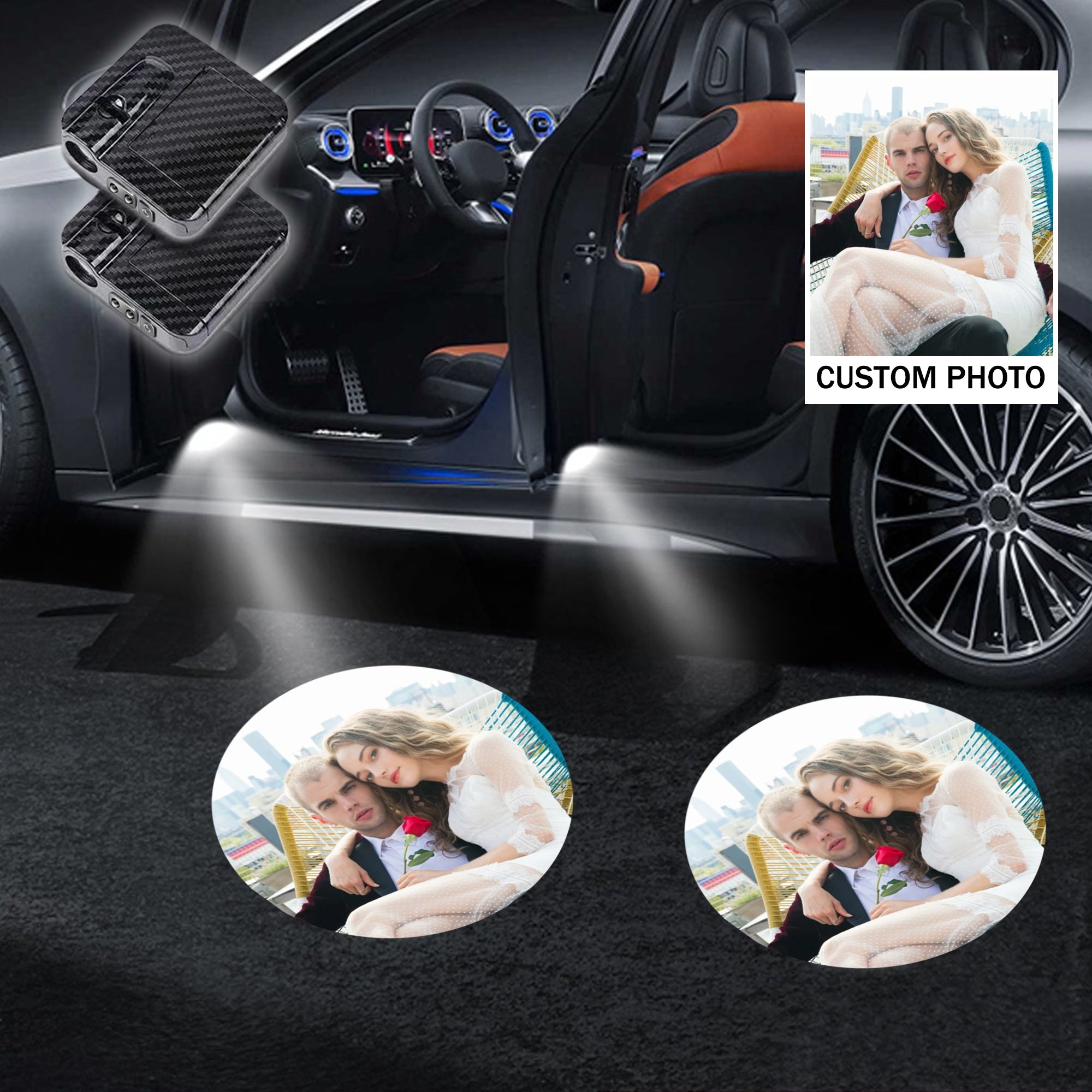 2 unidades / Proyector para puerta de coche personalizable 100%